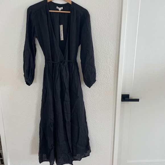 Alex Mill Lauren Wrap Dress in Linen, Size S, NWT - Picture 1 of 7